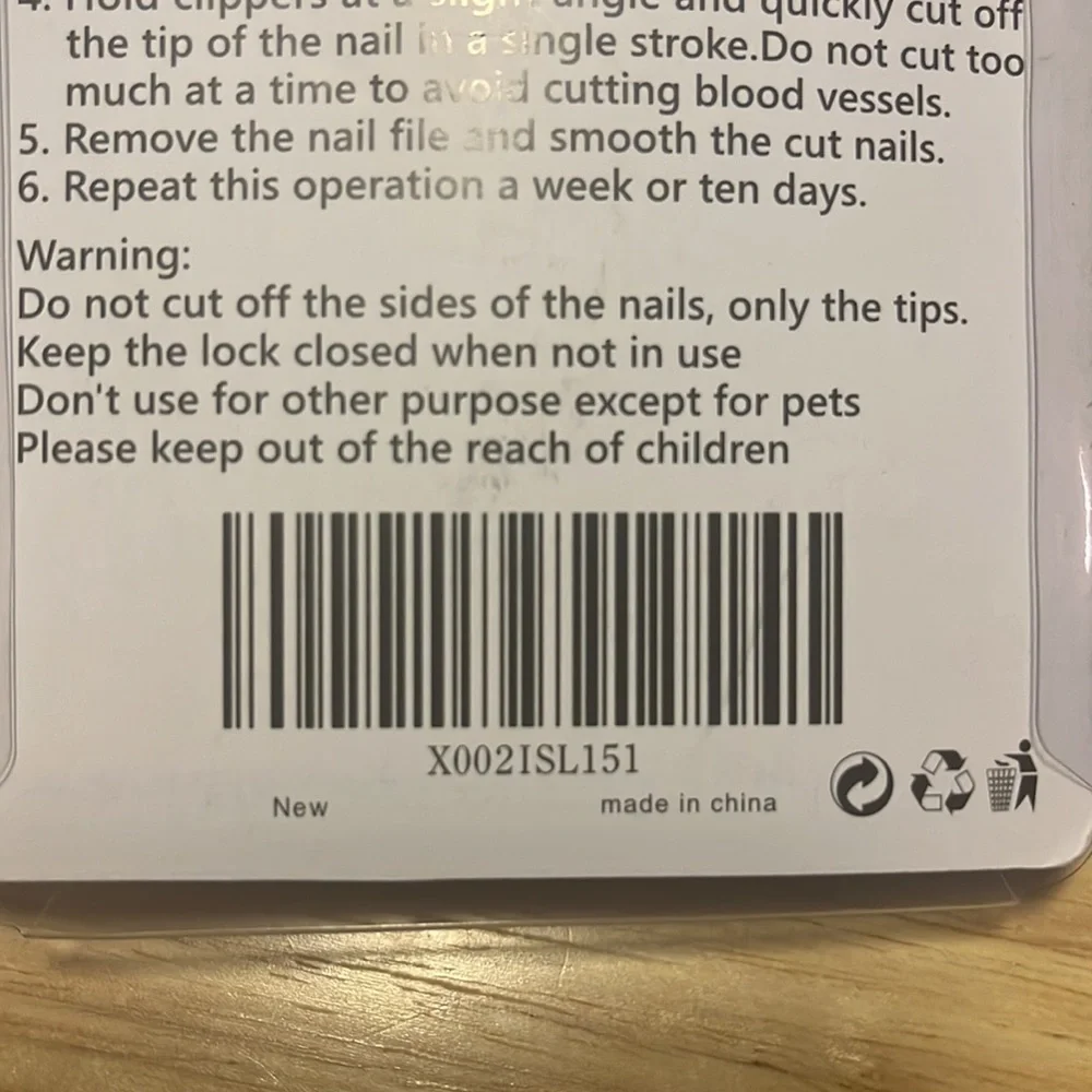 Tpotato pet clipper and nail file.
